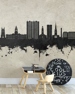 Stockport England Skyline Concrete Wallpaper