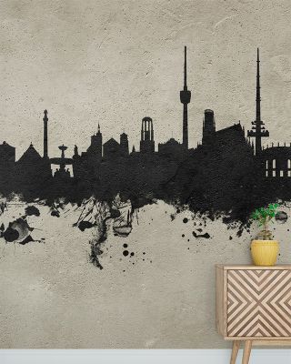 Stuttgart Germany Skyline Concrete Wallpaper