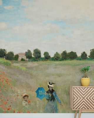The Poppy Field near Argenteuil Wallpaper
