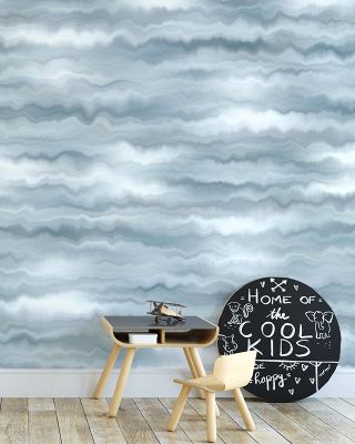Tie Dye Waves, Grey Wallpaper