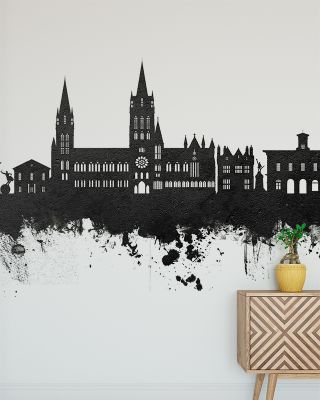 Truro England Skyline Black & White Wallpaper