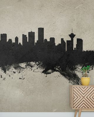 Vancouver Canada Skyline Concrete Wallpaper