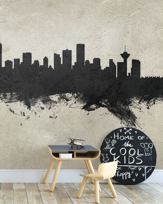 Vancouver Canada Skyline Concrete Wallpaper