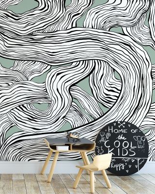 Weaves & Waves, Dusty Green Wallpaper