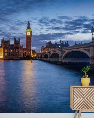 Westminster Lit Wallpaper
