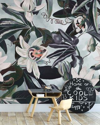 White Passiflora Wallpaper
