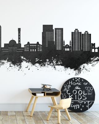 Algiers Algeria Skyline Black & White Wallpaper
