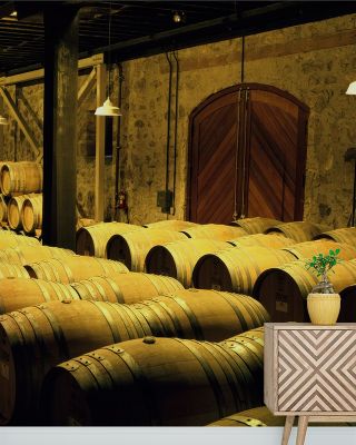 Barrels in a Cellar Wallpaper