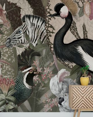 Believe in Nature Beige Wallpaper