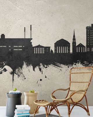 Charlottesville Virginia Skyline Concrete Wallpaper