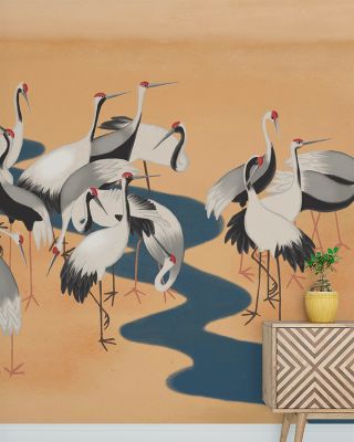 Cranes of Kushiro Wallpaper
