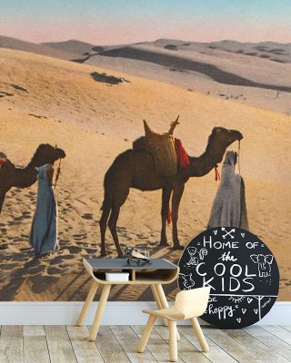 Desert Crossing Postcard - Screenprint Wallpaper