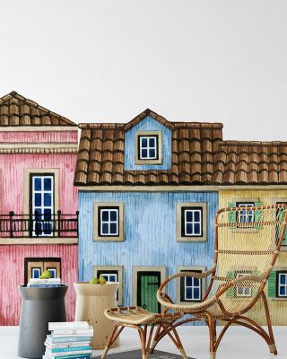 Dollhouse Street Wallpaper