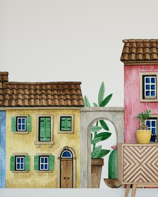 Dollhouse Street Wallpaper