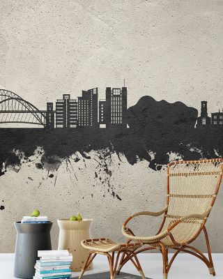 Gateshead England Skyline Concrete Wallpaper