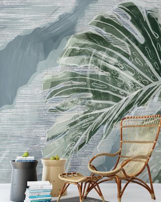 High Grunge Leaves Wallpaper