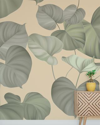 Levitating Leaves Premium Wallpaper