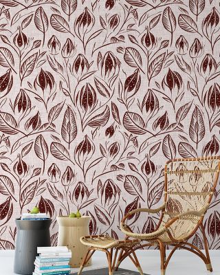 Lille, Brick Red Premium Wallpaper