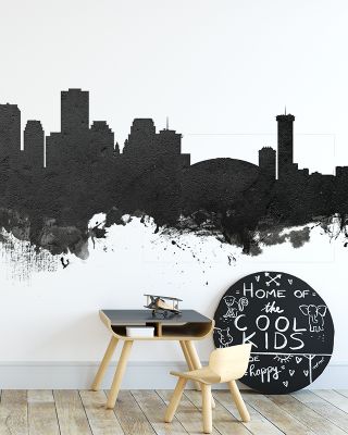 New Orleans Louisiana Skyline Black & White Wallpaper