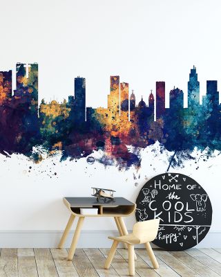 Rio de Janeiro Brazil Skyline Blue & Bronze Wallpaper