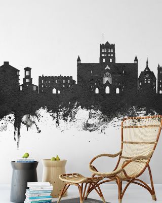 St Albans England Skyline Black & White Wallpaper