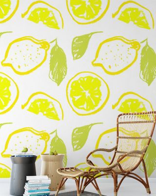 Summer Lemon Love on Repeat Premium Wallpaper