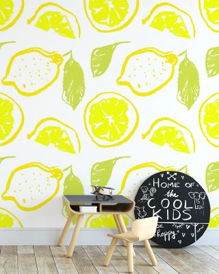 Summer Lemon Love on Repeat Premium Wallpaper