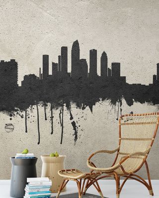 Tampa Florida Skyline Concrete Wallpaper