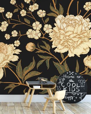 Vintage Peonies Wallpaper