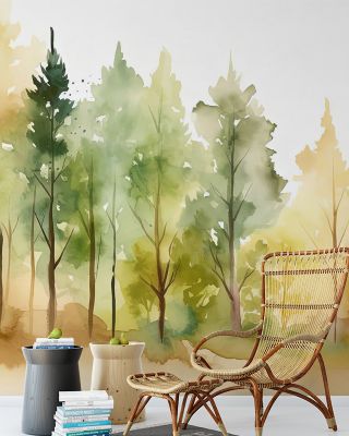 Watercolor Woods Wallpaper