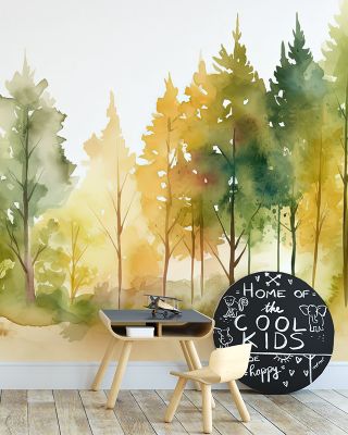 Watercolor Woods Wallpaper