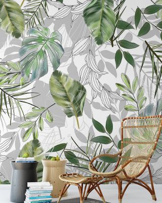 Light Green Tropics Wallpaper