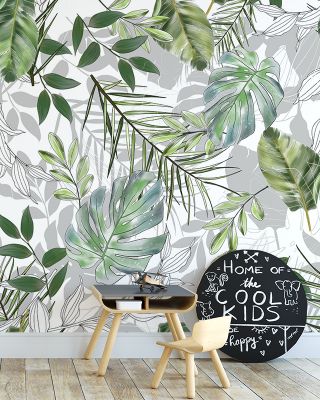 Light Green Tropics Wallpaper