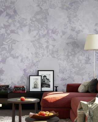 Flower Silhouette Purple Wallpaper