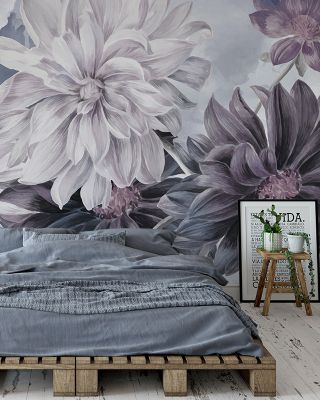 Focus on the Dahlia Gray Wall Art