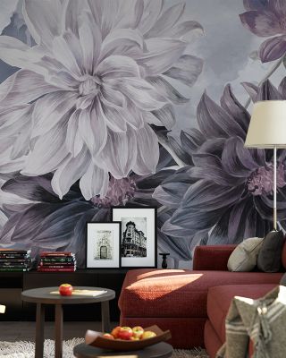 Focus on the Dahlia Gray Wall Art