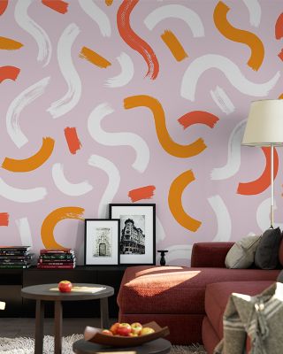 Fun Turns Pink Abstract Wallpaper