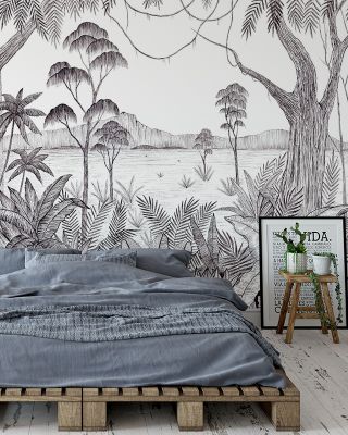 Tropic Drawing Artistic Wall Decor