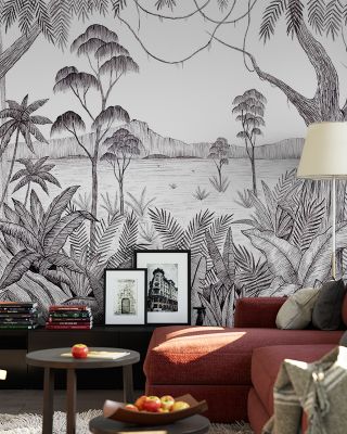 Tropic Drawing Artistic Wall Decor