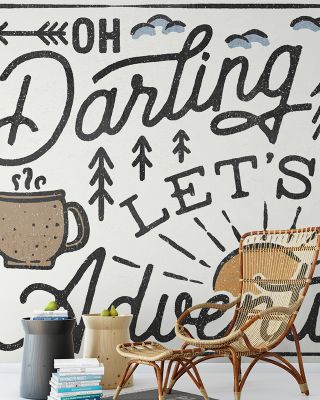 Adventurous White Wallpaper
