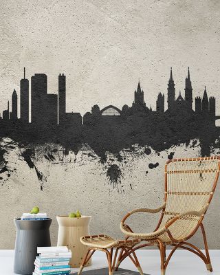 Basel Switzerland Skyline Concrete Wallpaper