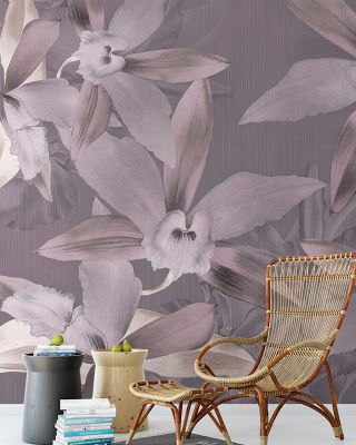 Big Orchids Purple Wallpaper