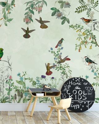 Birds Garden Wallpaper