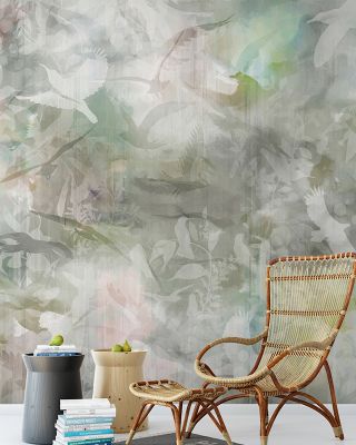 Birds of Freedom Green Wallpaper