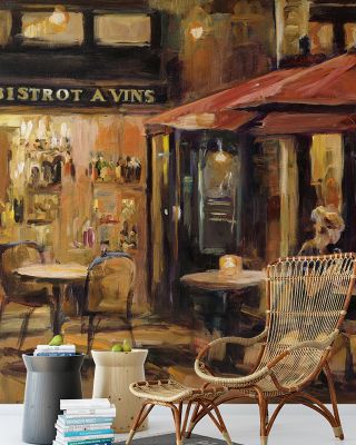 Bistrot a Vins Warm Wallpaper