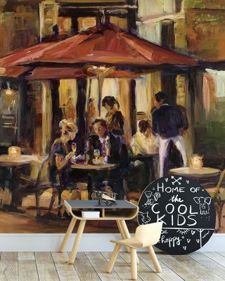 Bistrot a Vins Warm Wallpaper