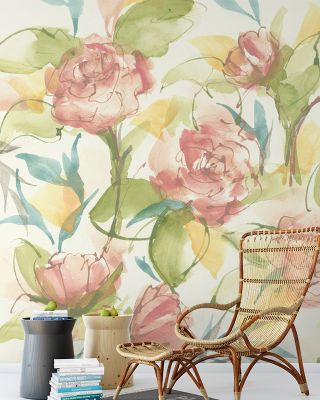 Blush Camellias Wallpaper
