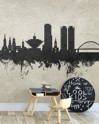 Bratislava Slovakia Skyline Concrete Wallpaper