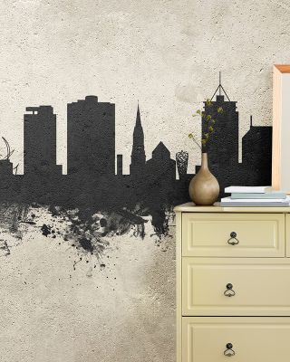 Christchurch New Zealand Skyline Concrete Wallpaper