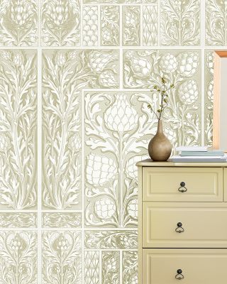 Clear Thistle Wall Happy Wallpaper
